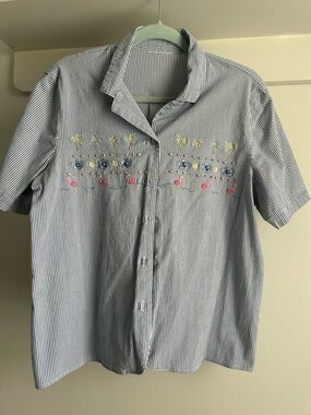 Tropical Striped Women’s Blouse